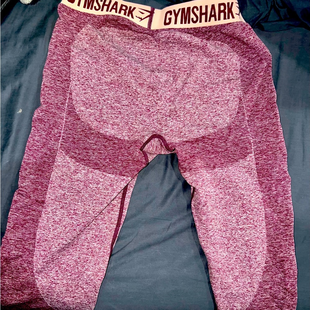 Gymshark High-Waisted Flex Leggings Dark Ruby Marl/Nude Size L